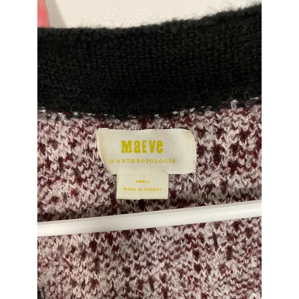 Anthropologie black maroon